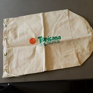 Vintage Tropicana Pure Premium sack tote canvas RARE